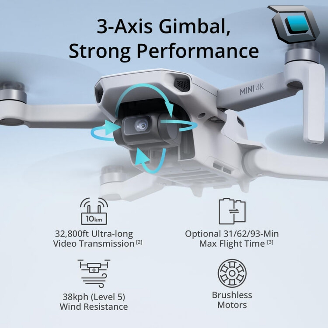 Dron DJI Mini 4K Fly More Combo con Control RC-N1 C - Imagen 2