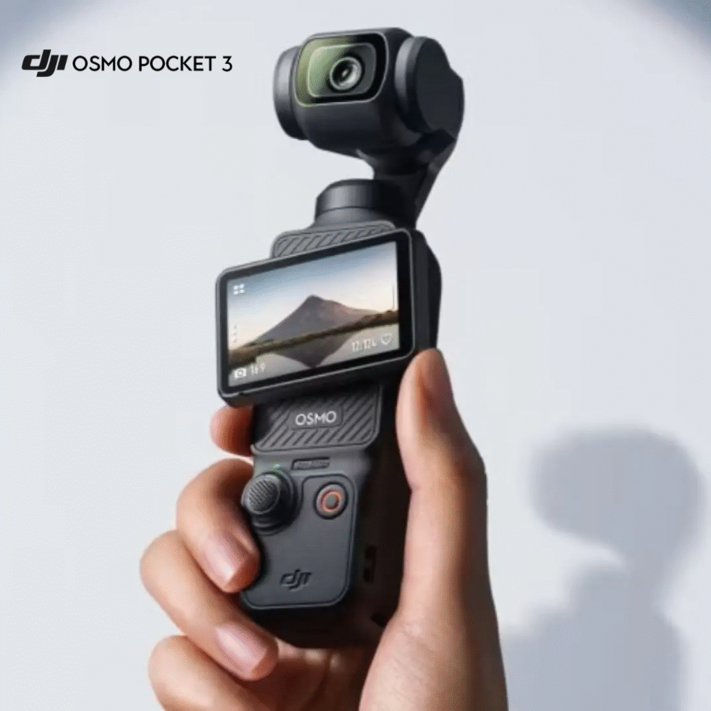 Cámara portátil con un gimbal integrado para que puedas grabar vídeos y fotos de alta calidad · Estabilización de video con cardan de 3 ejes