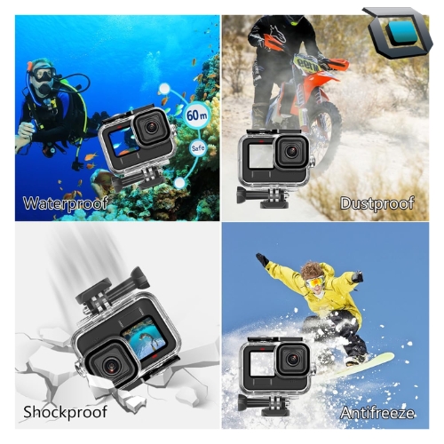 Carcasa protectora de buceo KETOPKIN para GoPro Hero13 Black/Hero12 Black/Hero11 ... - Imagen 4