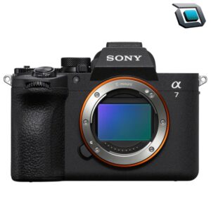 Cámara Sony A7 V body full frame vista frontal alta resolución