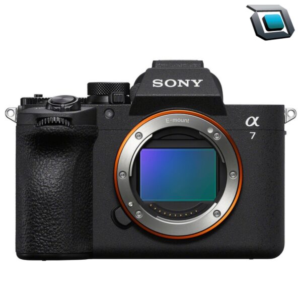 Cámara Sony A7 V body full frame vista frontal alta resolución