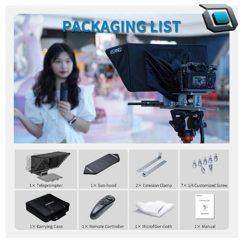 Teleprompter FeelWorld TP16 plegable con control remoto para Tablet hasta 16 pulgadas y cámaras - Imagen 6