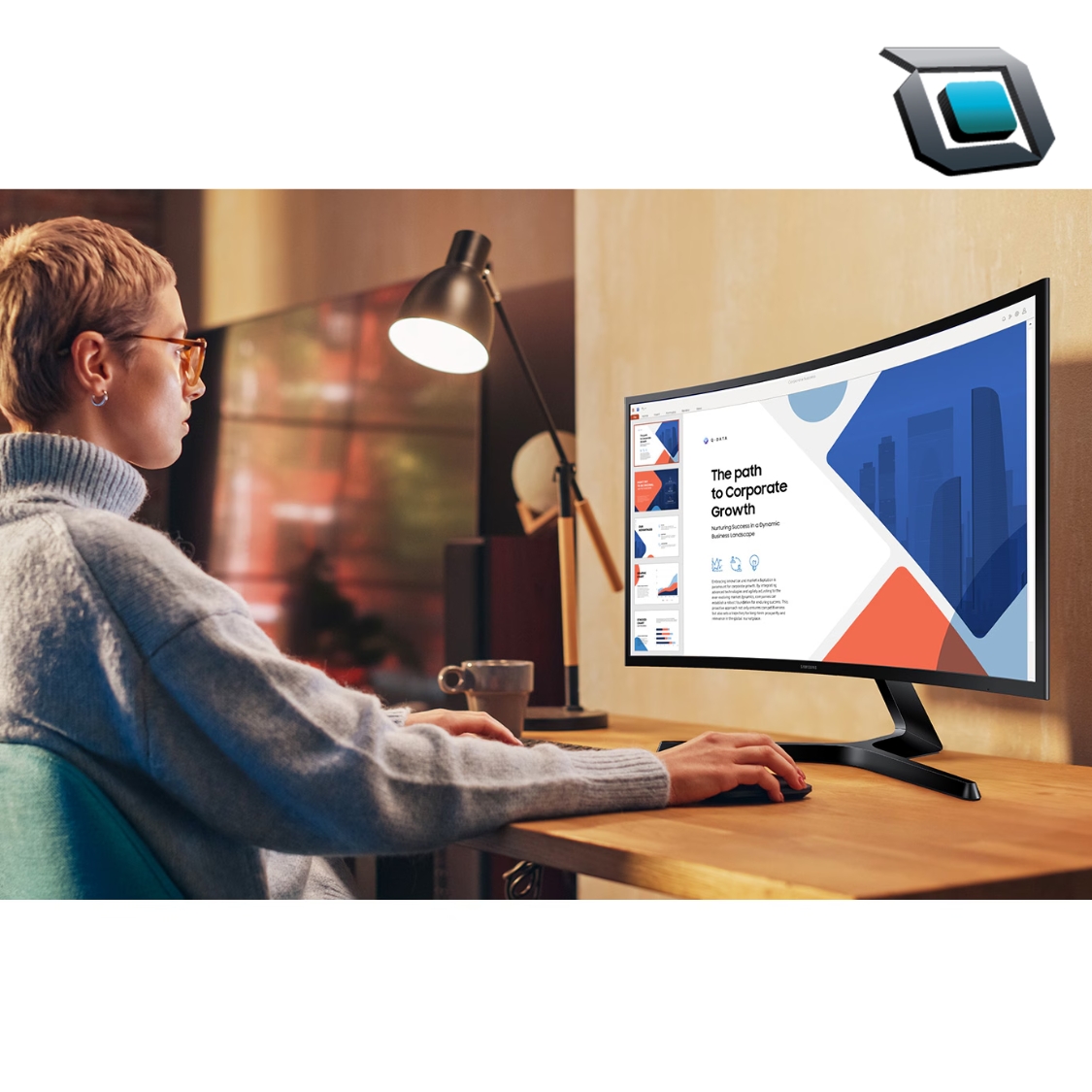 Monitor Samsung Gaming Essential S3 S36GD 24″ Curvo FHD 100Hz | 1800R, 4ms, VA, HDMI+VGA - Imagen 3