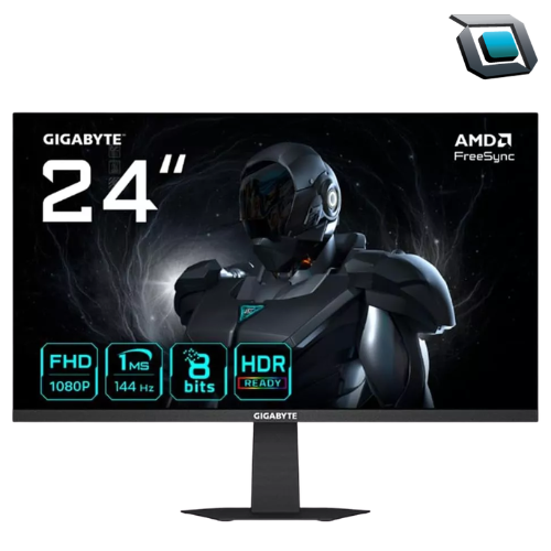Monitor gamer Gigabyte GS24F14 de 23.8 pulgadas Full HD con panel IPS y frecuencia de actualización de 144Hz.