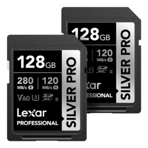 SDXC UHS-II de 128 GB de lectura de hasta 280 MB/s y tarjeta de memoria profesional SDXC UHS-II de 128 GB 1667x SDXC UHS-II