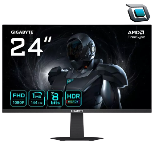 Monitor gamer Gigabyte GS24F14 de 23.8 pulgadas Full HD con panel IPS y frecuencia de actualización de 144Hz.