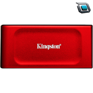Disco SSD externo Kingston XS1000 de 2TB con conexión USB-C, diseño compacto y alta velocidad de transferencia.