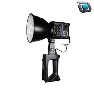 Luz LED Yongnuo YN150Li de 150W con temperatura bicolor, alimentación AC/DC y modificadores para fotografía y video.