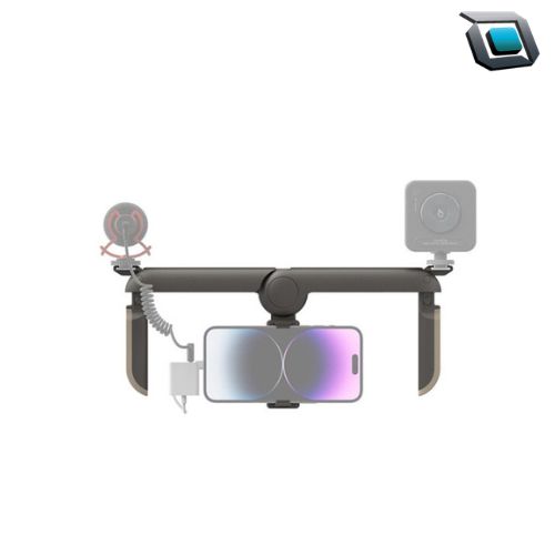 Jaula universal plegable SmallRig P20 4047 para smartphone, equipada con doble empuñadura y soporte para accesorios de video.