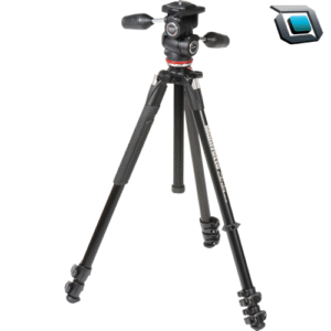 Trípode Manfrotto MK290XTA3-3W de aluminio con cabezal de 3 ejes, altura máxima de 171.5 cm y capacidad de carga de 10 kg.