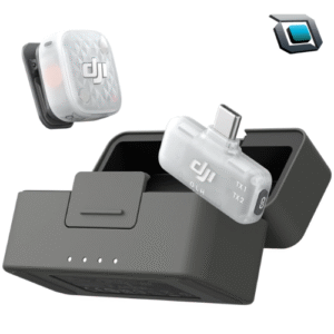 Micrófono inalámbrico DJI Mic Mini 2S con 1 transmisor, receptor móvil USB-C, estuche de carga, cancelación de ruido con IA y grabación interna de 32 bits flotantes para smartphones y creación de contenido.