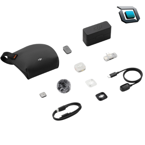Micrófono inalámbrico DJI Mic Mini 2S con 1 transmisor, receptor móvil USB-C, estuche de carga, cancelación de ruido con IA y grabación interna de 32 bits flotantes para smartphones y creación de contenido.