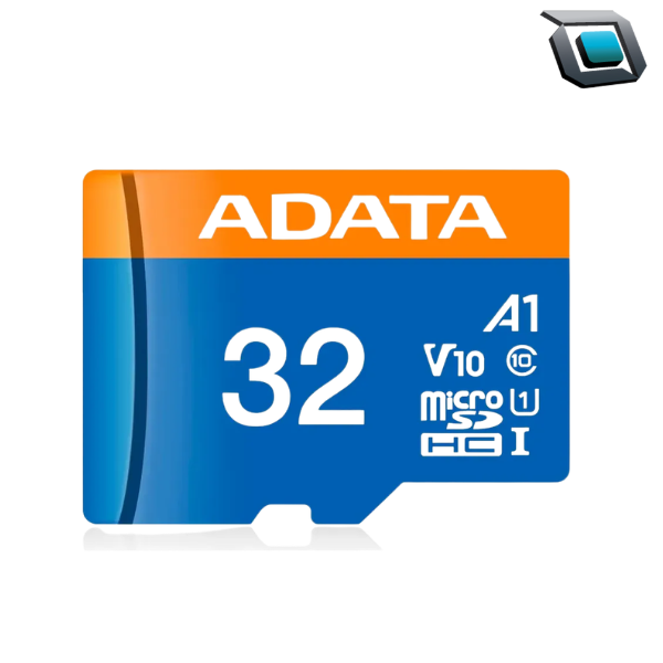 Tarjeta de memoria ADATA microSDHC de 32 GB Clase 10 con velocidad de hasta 100 MB/s y adaptador SD incluido.