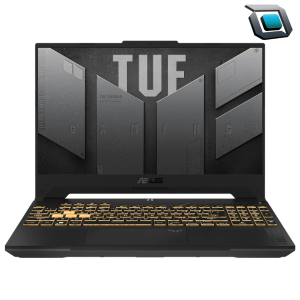 Laptop ASUS TUF Gaming A15 FA506NCG-HN363 negra con Ryzen 7 8845HS, 8 GB RAM, SSD de 512 GB, pantalla Full HD de 15.6 pulgadas, Windows 11 y gráfica NVIDIA GeForce RTX 3050 de 4 GB.