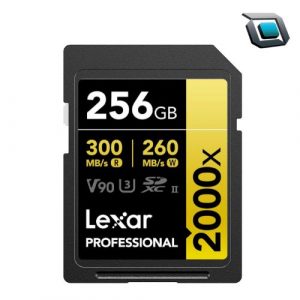 Memoria-SD-UHS-II-256Gb-Lexar-GOLD-2000x-U3-V90-300mb_s