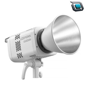 Para producción de vídeo y creadores de contenido Salida: 57.700 lux a 1 metro con reflector Temperatura de color correlacionada (CCT) de 2800-6500K Fuente de alimentación integrada; alimentación de CA